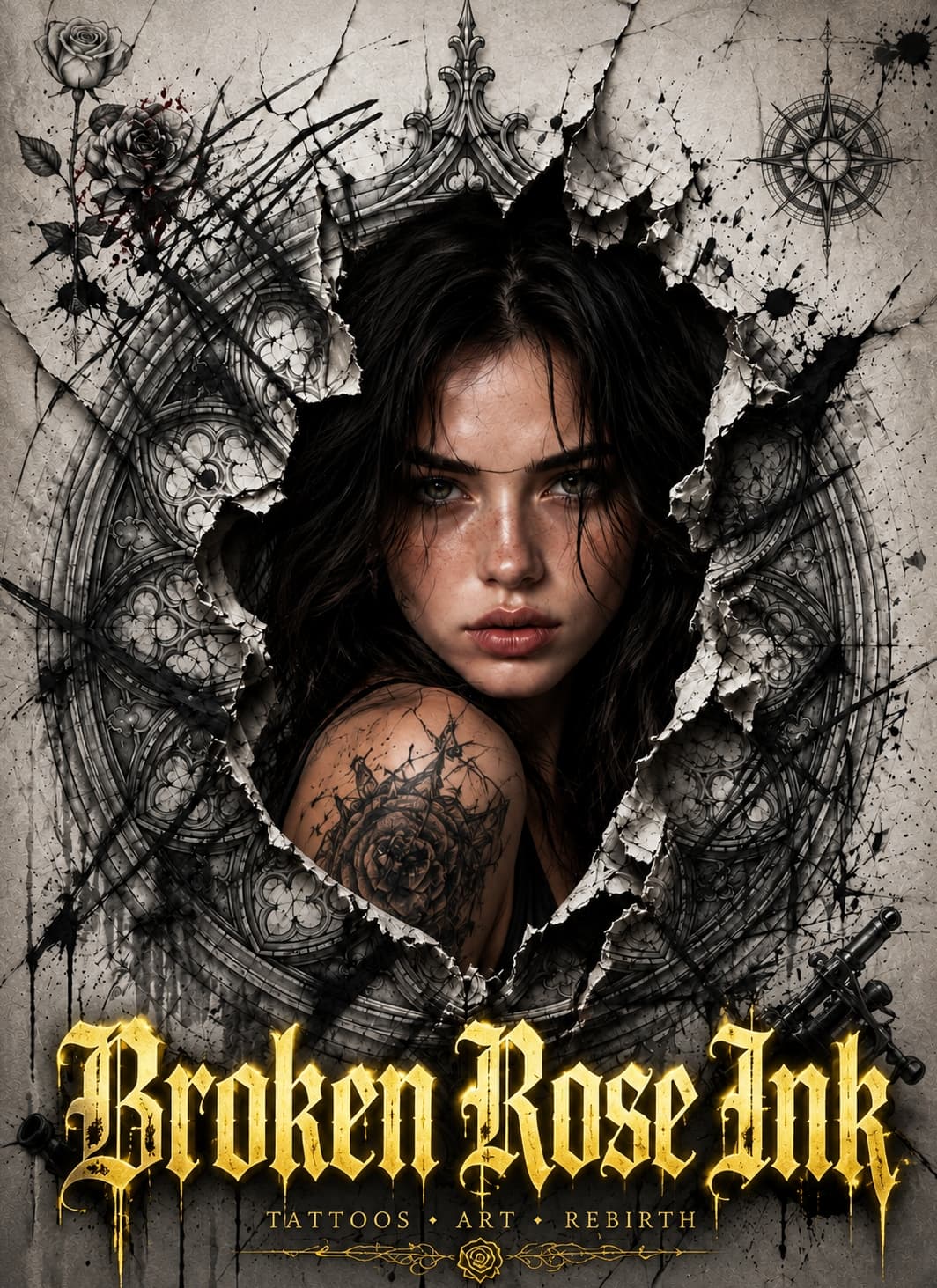 Broken Rose Ink